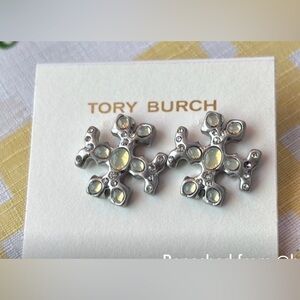 Tory Burch Silver and Gold Earrings NWT